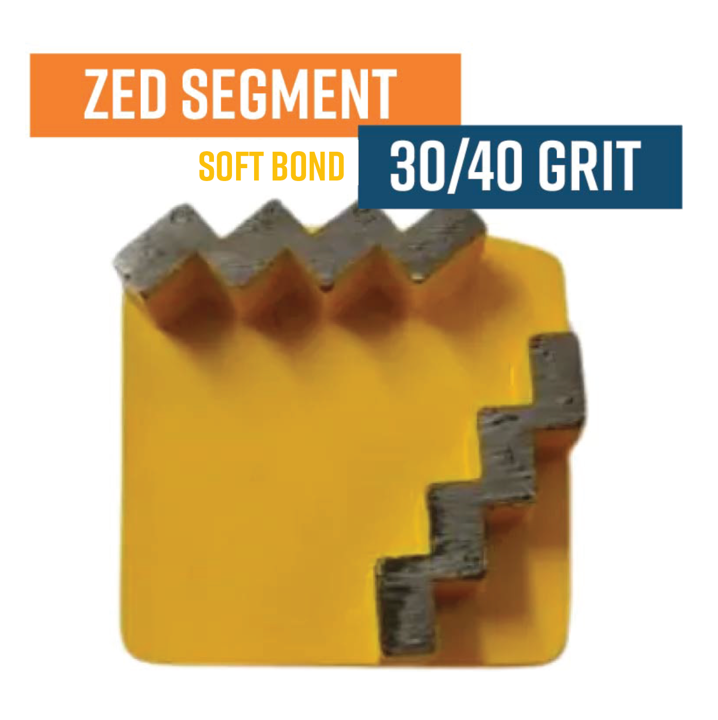 Zed Yellow 30/40 Grit Knock On Diamond Grinding Shoe to suit Schwamborn  (Soft Bond)