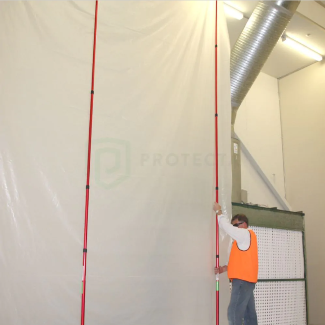 Zipwall Super Tall Kit Includes: 10x Spring Loaded Poles 1.6m-6.1m), 1 ...