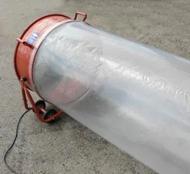 Clear Lay Flat Ducting 550mmx 145m Roll 100um Thick (for 300mm Fan) (Available on Backorder)