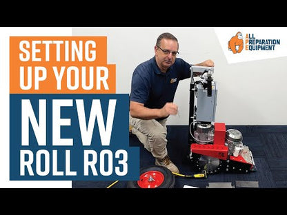 RO2 Roll Self Propelled Roll Floor Lifter RO-2 supplied complete with handgrips, transport wheels incl. quick-release axles (dismounted), 10m connection cable, and tool bag kit - also includes FREE 17.18400 250mm flat blade, 17.18440 250mm U-shape blade