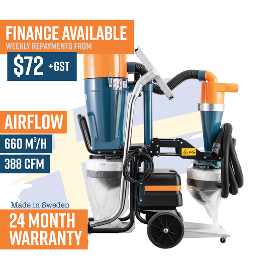 Dustcontrol Tromb 600 Twin H Class 3 Motor Vacuum, with adjustable seperator, 15amp, 3000W, 550m3/H Max Fan Flow,