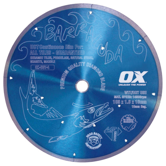 125mm (5") OX Professional Tiling Diamond Blade with continuous rim for cleanest cut.