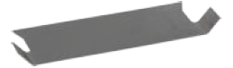 Roll Blade 250 x 80 x 2mm Hardened Steel, U-shape, Bevel Down, Type B for Roll RO3