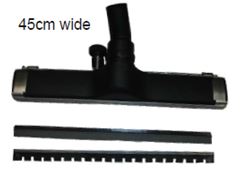 Commercial Floor Head 450mm wide with 50/51mm connection and Heavy Duty with Reinforced  Stainless Steel & Height Adjuster. Comes with interchangeable squeegee & brush strips.