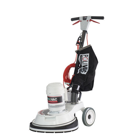 Polivac SV25 Low Speed Sander. 40cm 187RPM 1.1kw 4 pole drive motor. 100watt Vac Motor, 47kg, Supplied with 1 x 3kg weight , Flexiback Pad Holder and Clutch (VI40I6), Including 100 grit sand screen and driver.