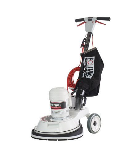 Polivac SV25 Low Speed Sander. 40cm 187RPM 1.1kw 4 pole drive motor. 300watt Vac Motor, 47kg, Supplied with 1 x 3kg weight , Flexiback Pad Holder and Clutch (VI40I6), Including 100 grit sand screen and driver.