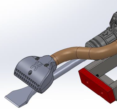 Jack hammer Dust Shroud / Vacuum Attachment System for Makinex 150mm Tile Smasher Head - control dust when jack hammering