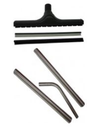 Commercial 38mm Floor Kit includes 38mm stainless steel wand (VAC-SL038) and floor head (VAC-FT400/38) with interchangeable squeegee & brush strips.